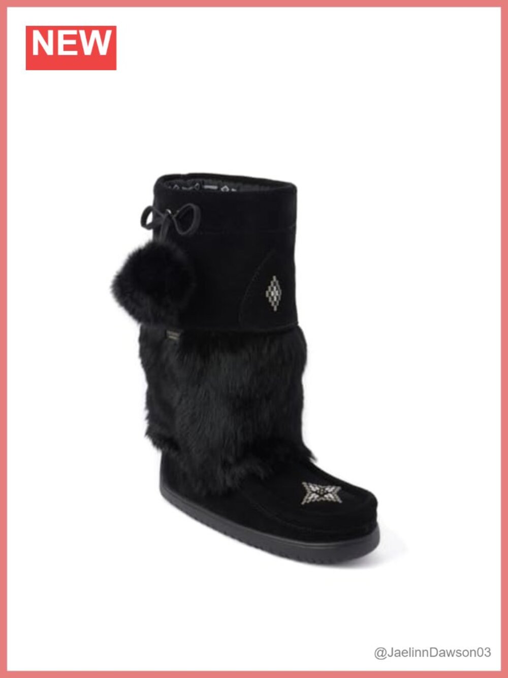 Waterproof Winter Snow Boots with Fur Trim & Sheepskin Lining